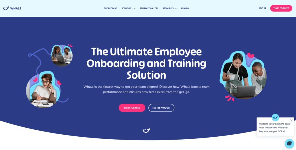 Whale Employee Onboarding and Training Solution